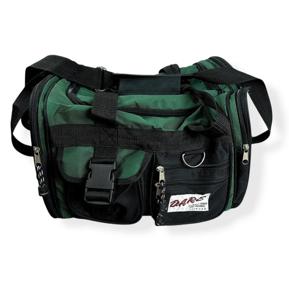 Vintage D.A.R.E. DARE Drug Abuse Resistance Education Duffle Bag Medium Green